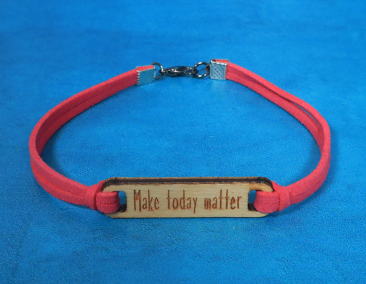 Bracelet Hot Pink and Silver Make Today Matter