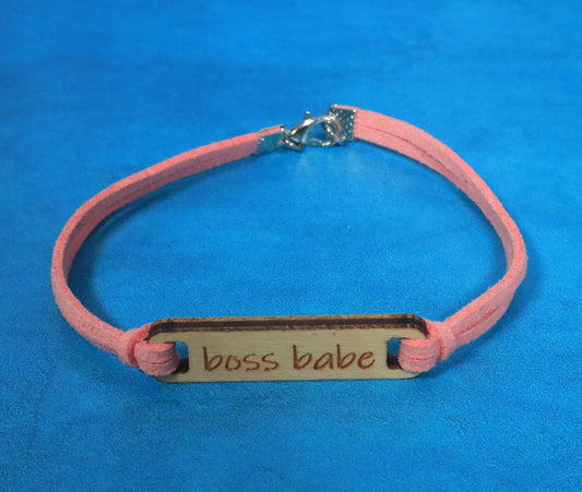 Bracelet Pink and Silver Boss Babe