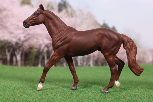 Custom Breyer Stablemate Walking Thoroughbred - Liver Chestnut