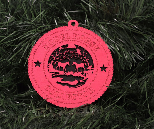 Model Horse Collector Ornament - Hot Pink - Laser Cut Poplar and Birch Wood
