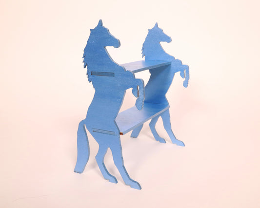 Micro Horse Shelf - Baby Blue Metallic