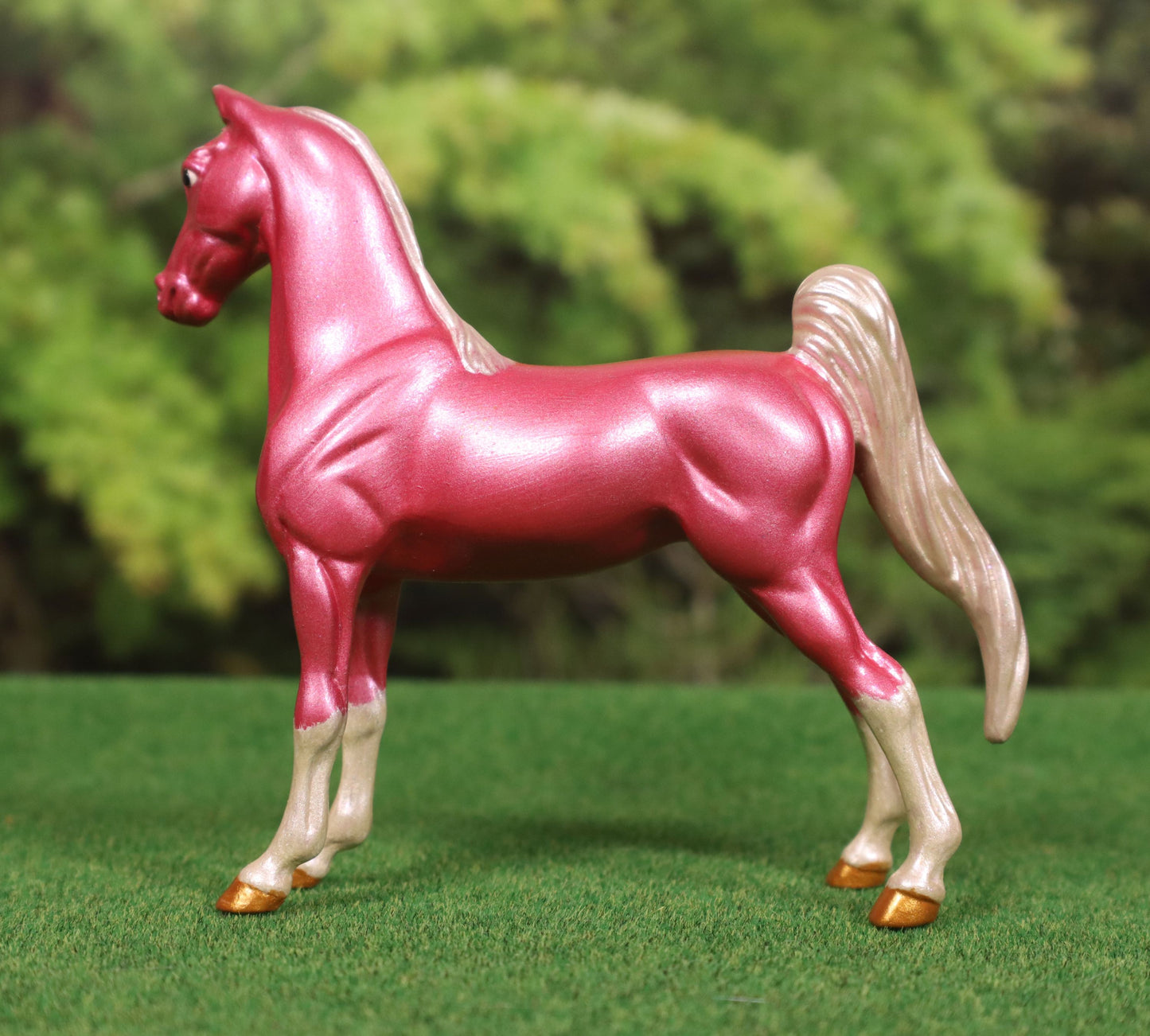Custom Stablemate Model Horse - Breyer G2 American Saddlebred Pink Palomino