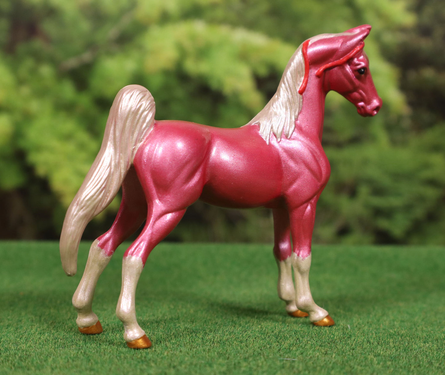 Custom Stablemate Model Horse - Breyer G2 American Saddlebred Pink Palomino