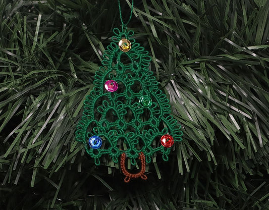 Tatted Tree Christmas Ornament