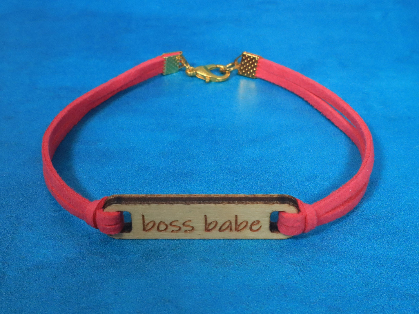 Bracelet Hot Pink and Gold Boss Babe
