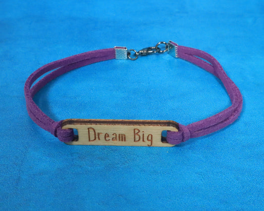 Bracelet Purple and Silver Dream Big