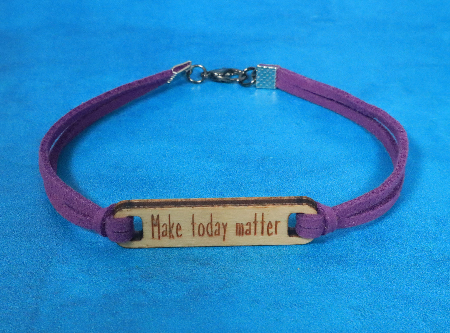 Bracelet Purple and Silver Make Today Matter