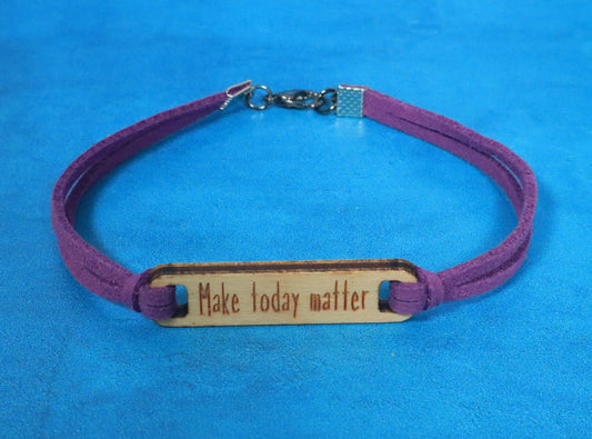 Bracelet Purple and Silver Make Today Matter