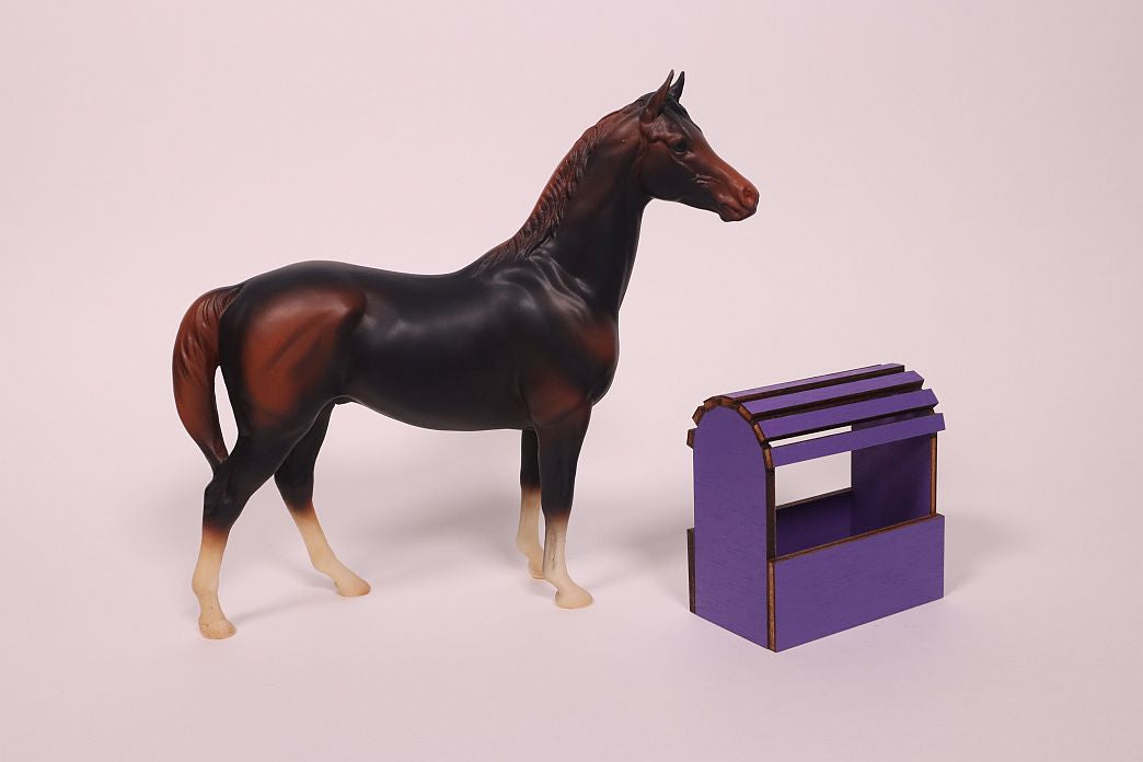 Slate Blue Classic Scale Saddle Stands for Model Horses or Dollhouses