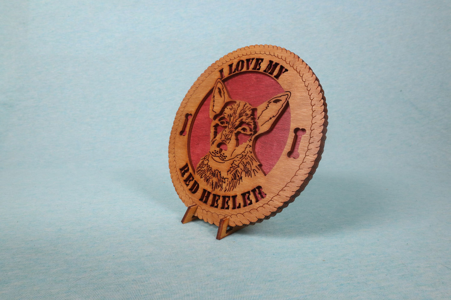 Red Heeler Desktop Sign