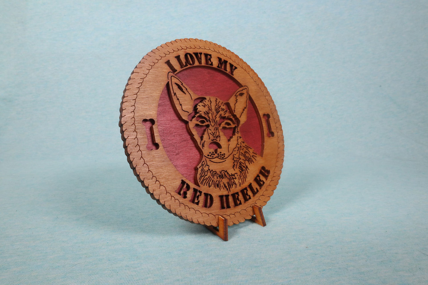 Red Heeler Desktop Sign