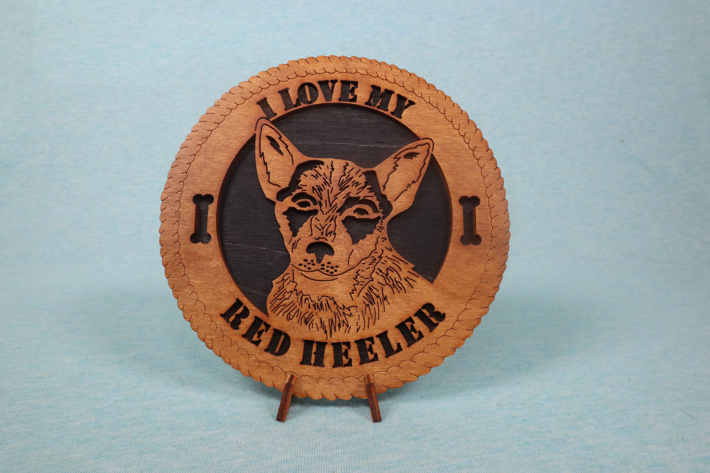 Red Heeler Desktop Sign