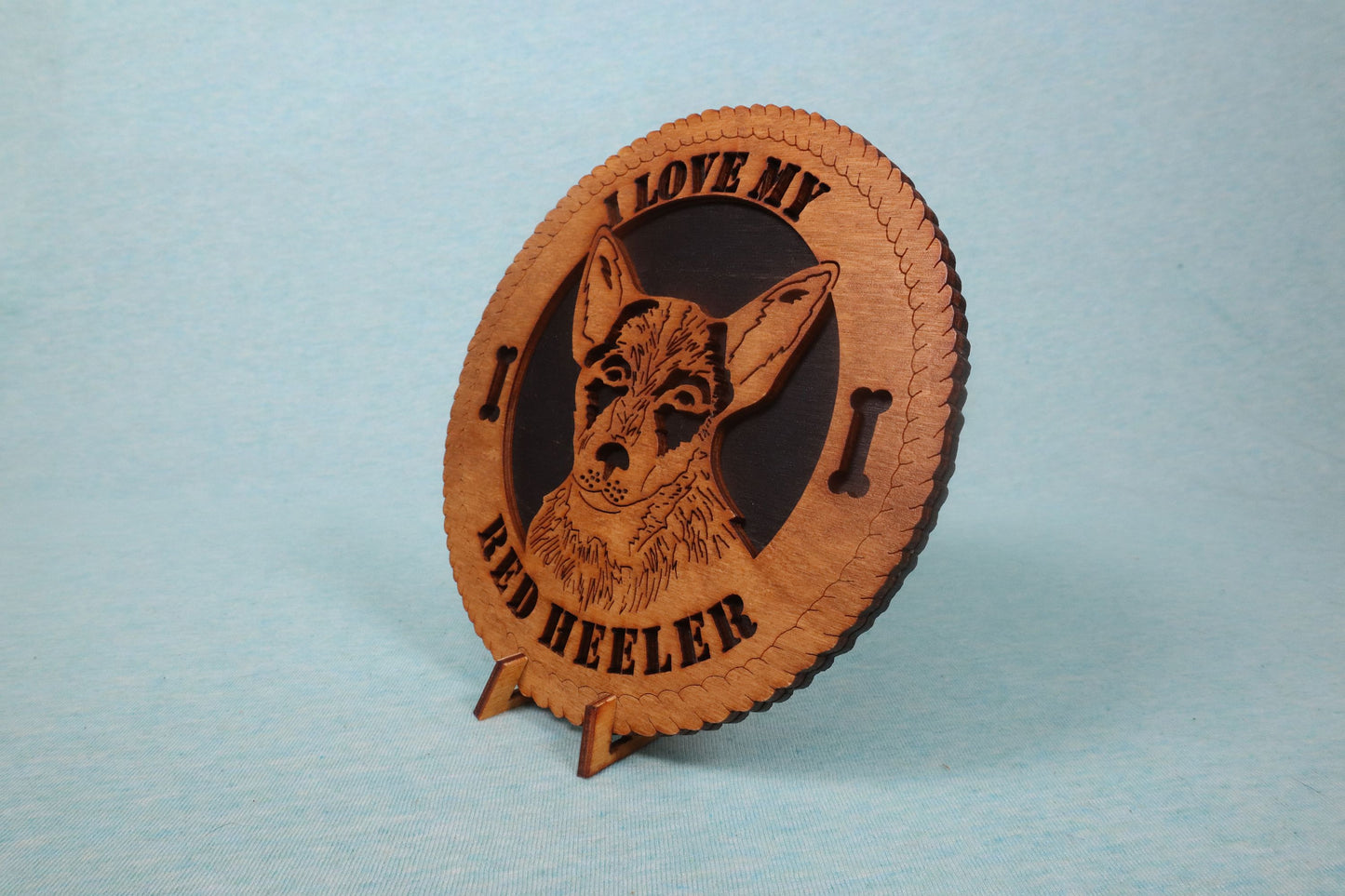 Red Heeler Desktop Sign