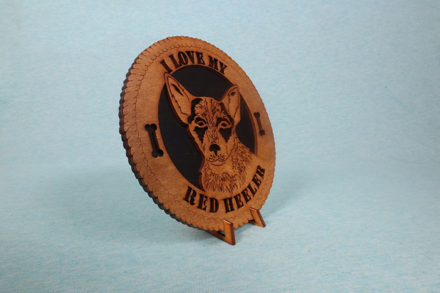 Red Heeler Desktop Sign