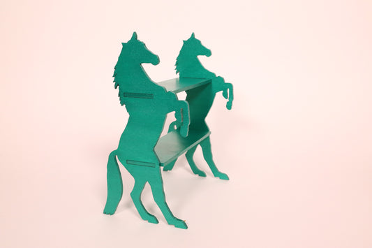 Micro Horse Shelf - Green Metallic