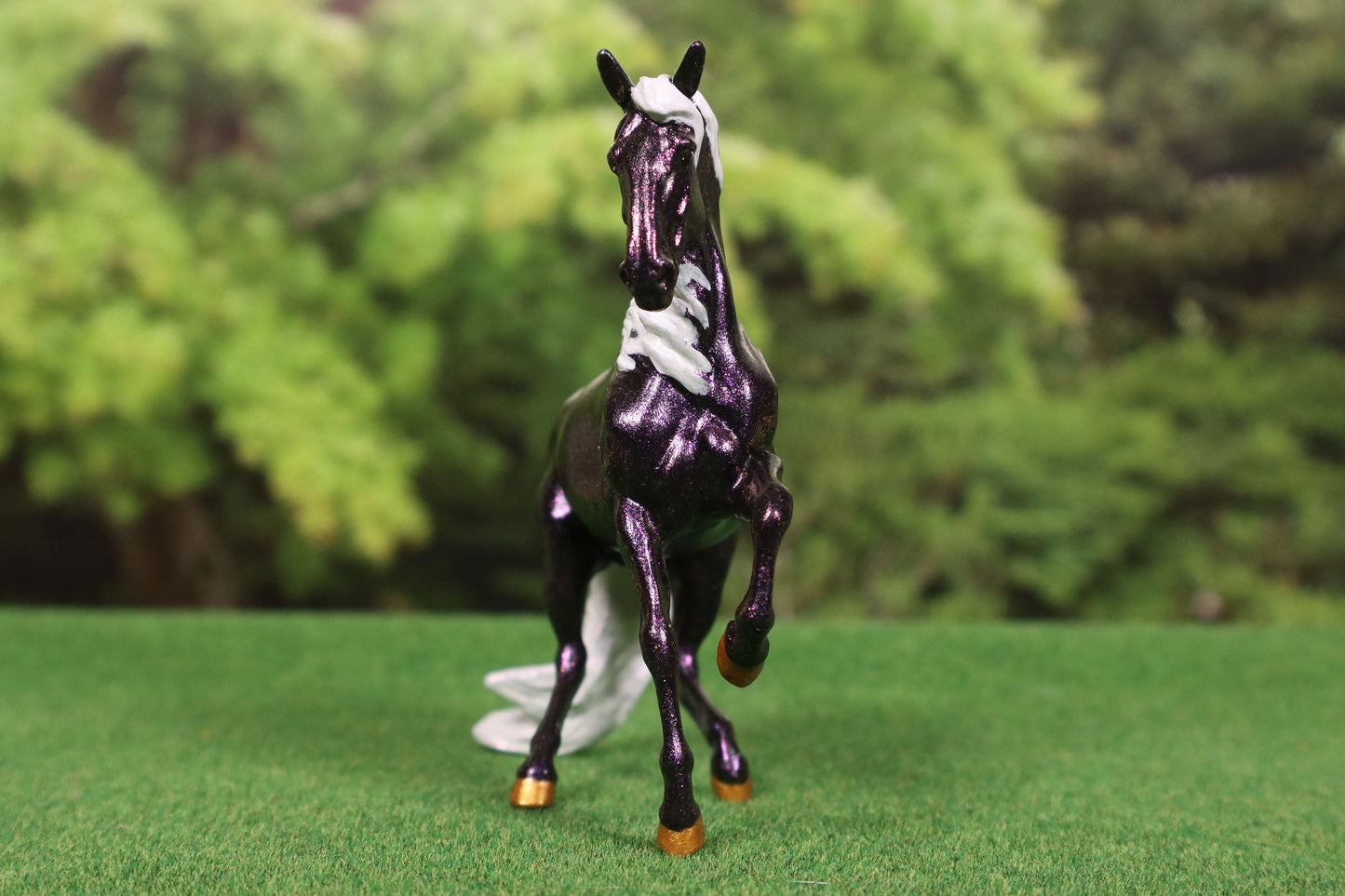Custom Stablemate Model Horse - Breyer Mini Alborozo Dark and Dazzling