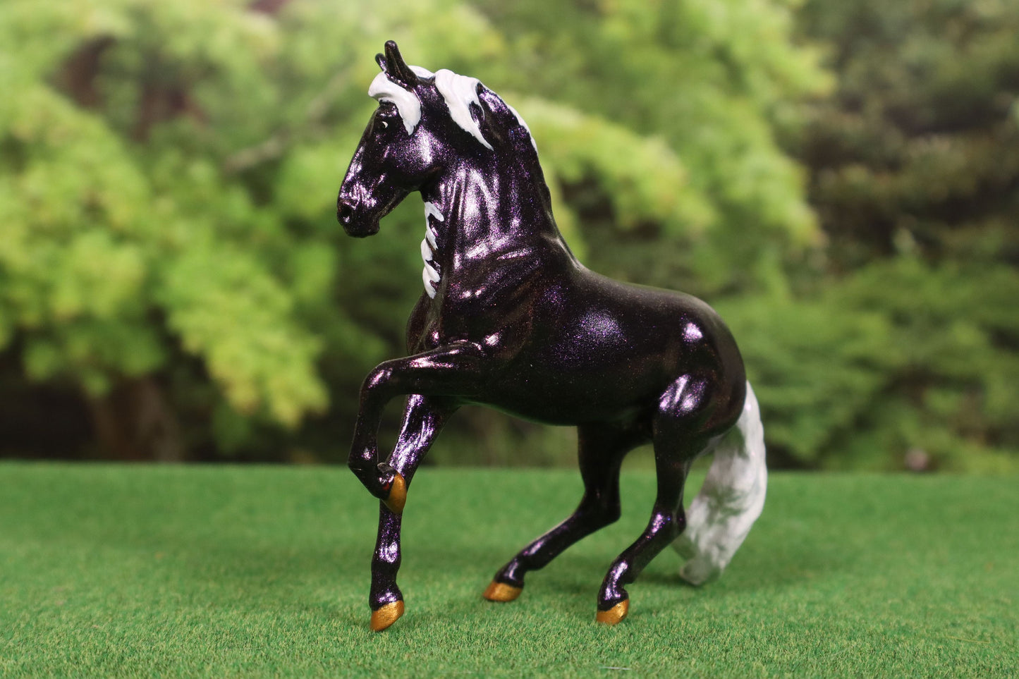 Custom Stablemate Model Horse - Breyer Mini Alborozo Dark and Dazzling