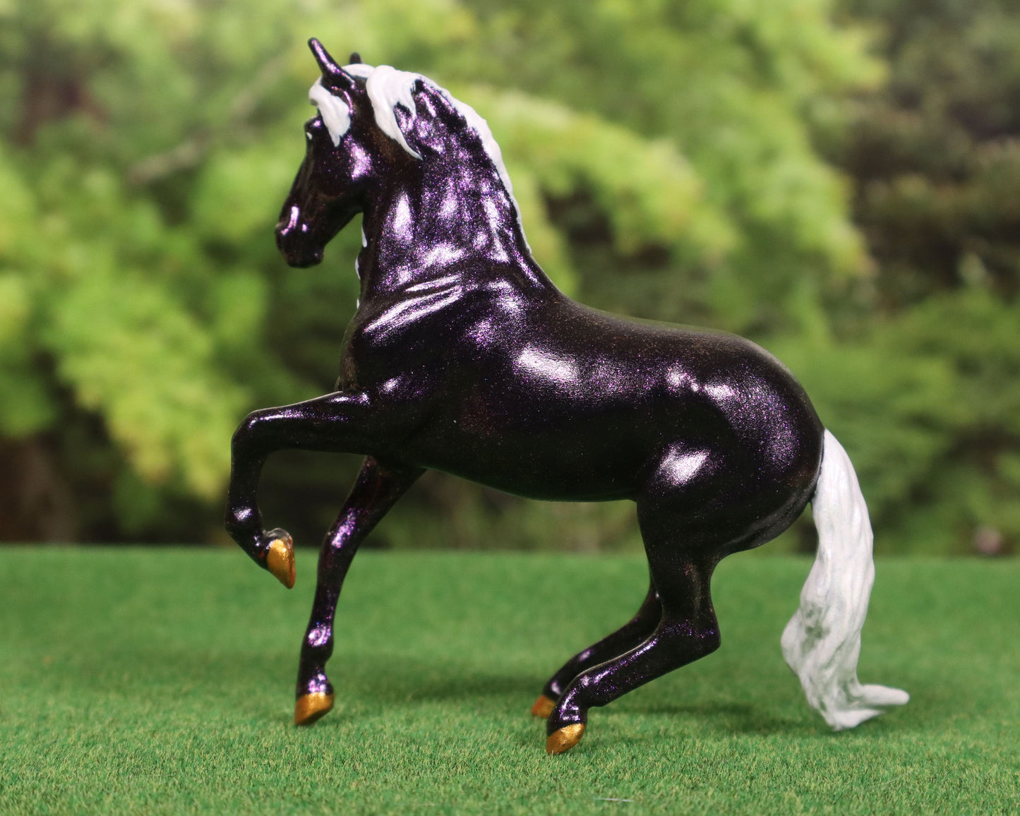 Custom Stablemate Model Horse - Breyer Mini Alborozo Dark and Dazzling