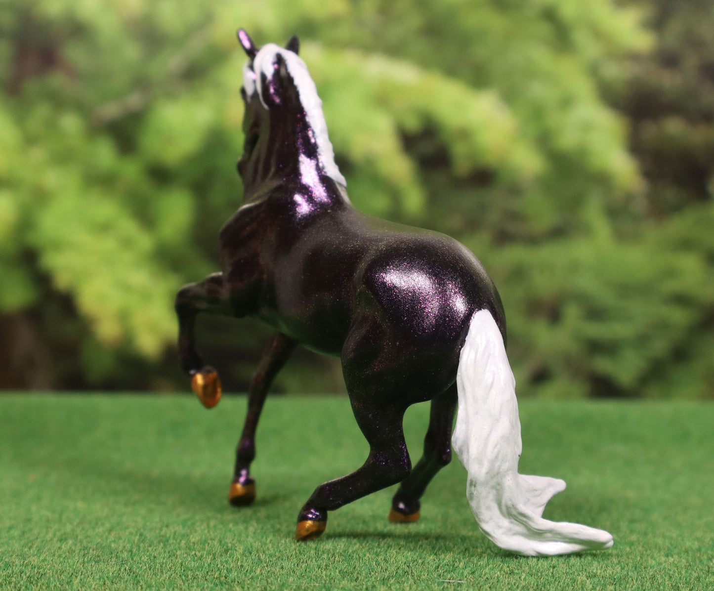 Custom Stablemate Model Horse - Breyer Mini Alborozo Dark and Dazzling