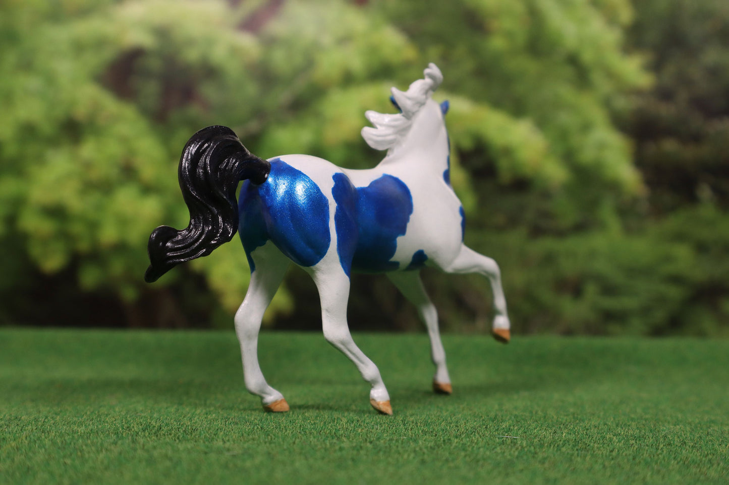 Custom Stablemate Model Horse - Breyer Mini Magnolia Blue Bay Tobiano