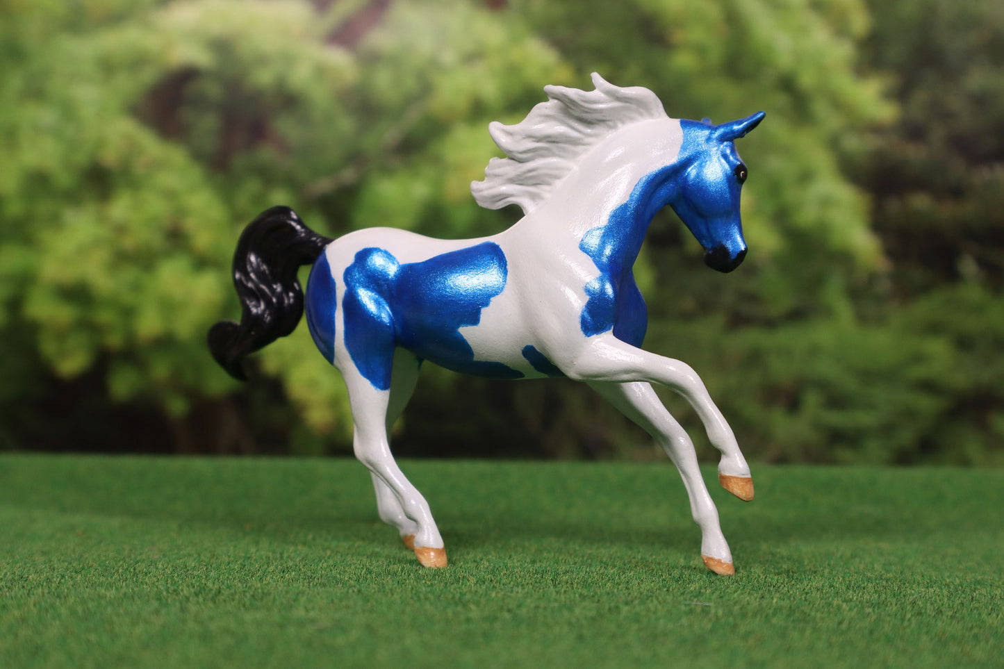 Custom Stablemate Model Horse - Breyer Mini Magnolia Blue Bay Tobiano