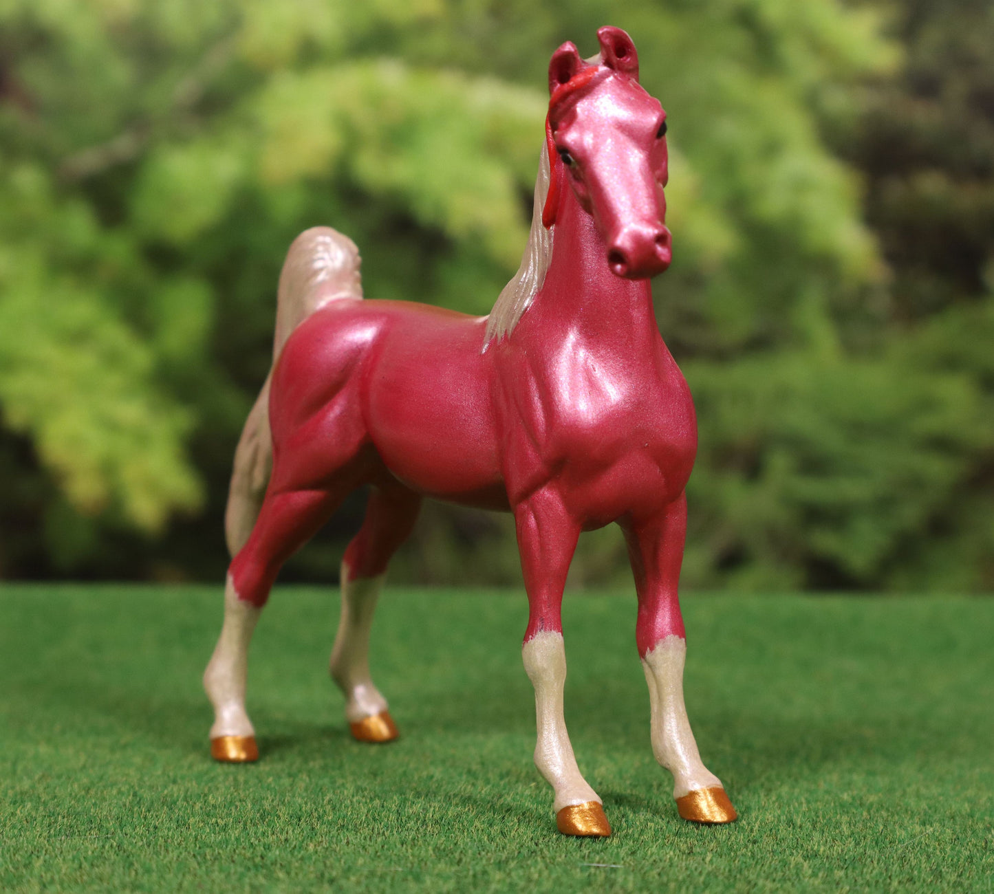 Custom Stablemate Model Horse - Breyer G2 American Saddlebred Pink Palomino