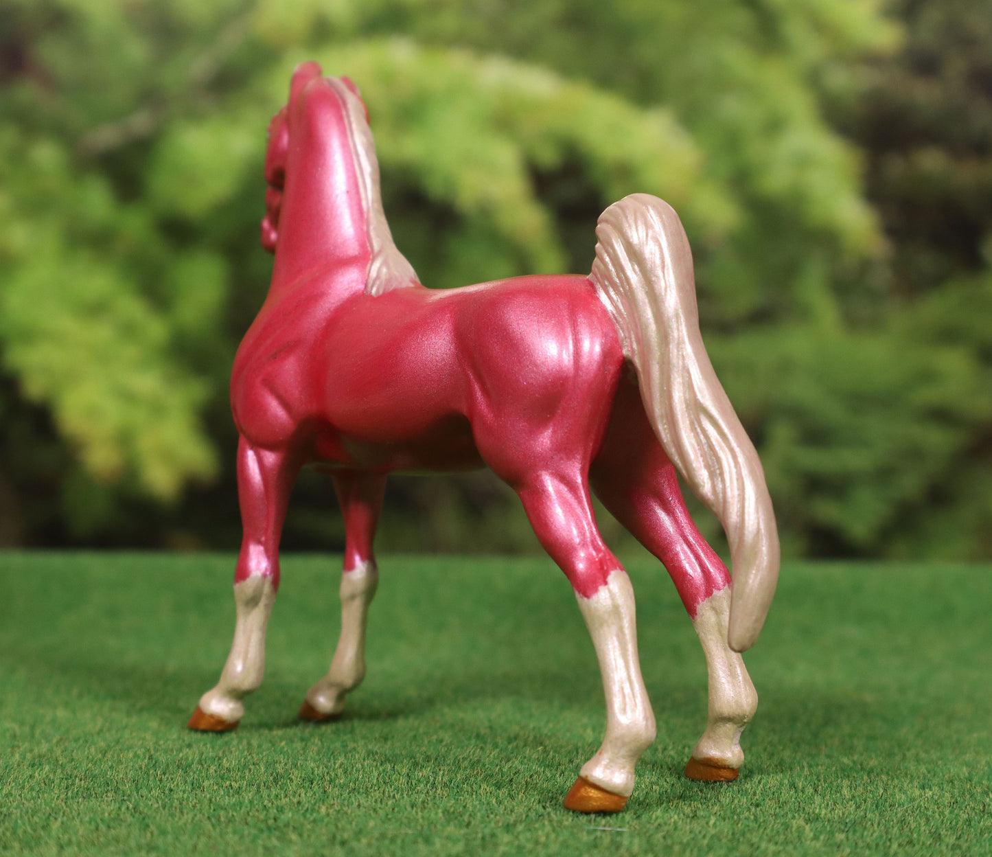 Custom Stablemate Model Horse - Breyer G2 American Saddlebred Pink Palomino