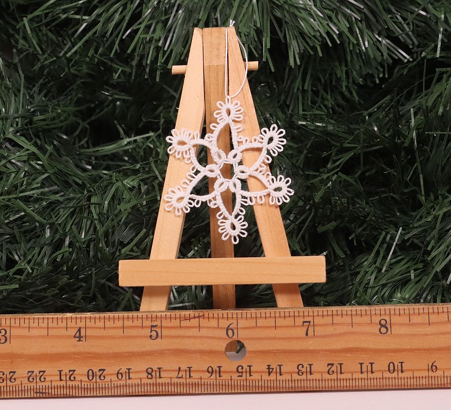 Tatted Snowflake Christmas Ornament