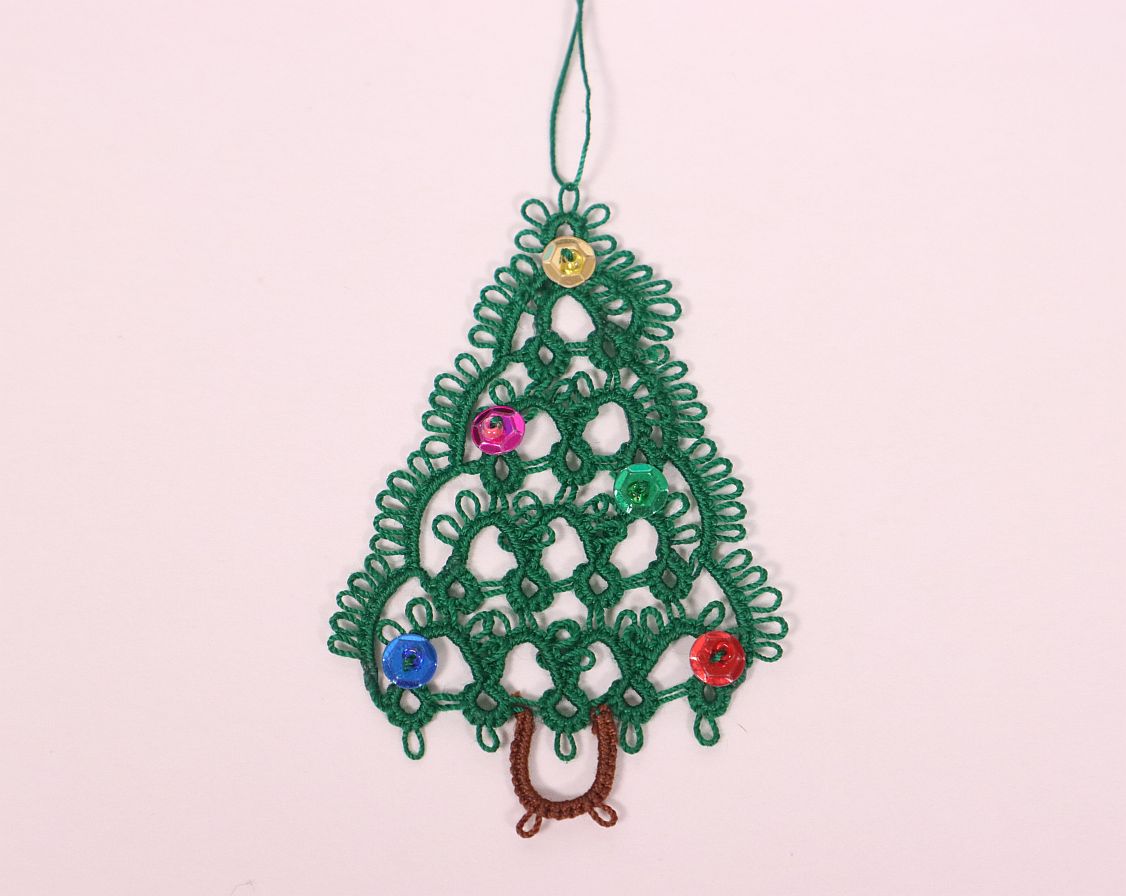 Tatted Tree Christmas Ornament